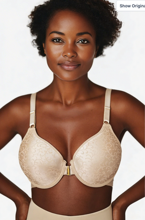 Front-Closure Full Coverage T-Shirt Bra with Underwire