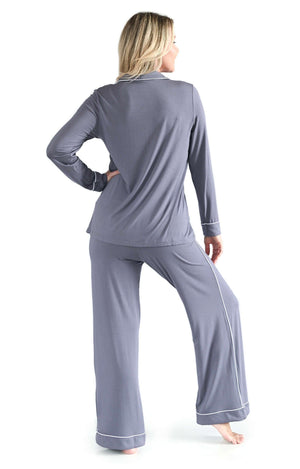 Women's Bamboo Pajamas Set - Long Sleeve Top and Pants