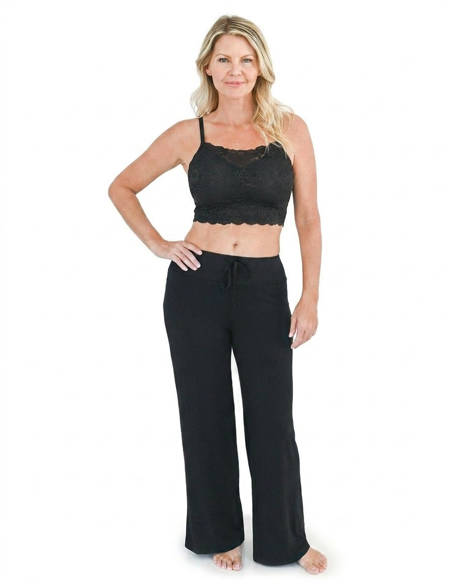 Comfeez Short Lace Bra w/ Bamboo Lounge Pants Bundle - Shapeez