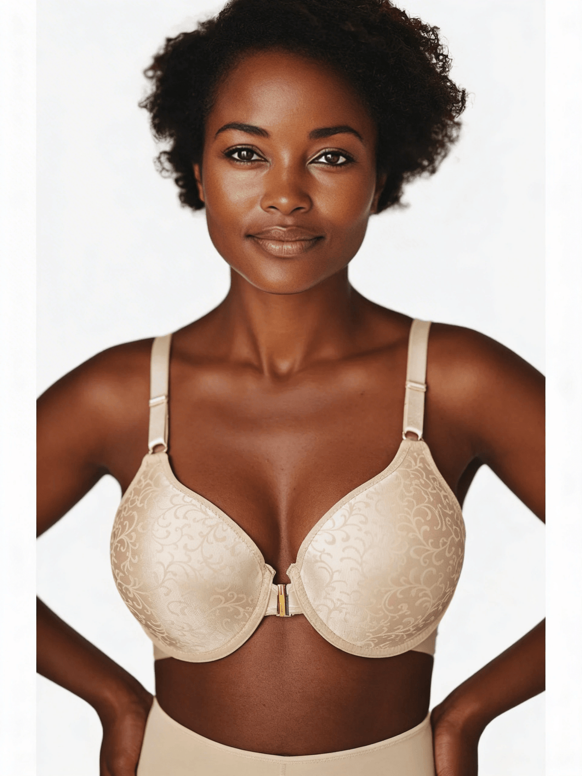 Front-Closure Full Coverage T-Shirt Bra with Underwire - Shapeez