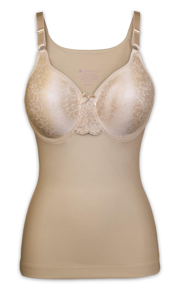 Shapeez Pull-on Full-coverage Back-smoothing Underwire Bra with pretty cup pattern