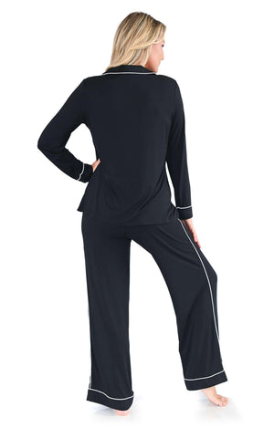 Women's Bamboo Loungewear Long Sleeve Top & Pants Set - XL Size