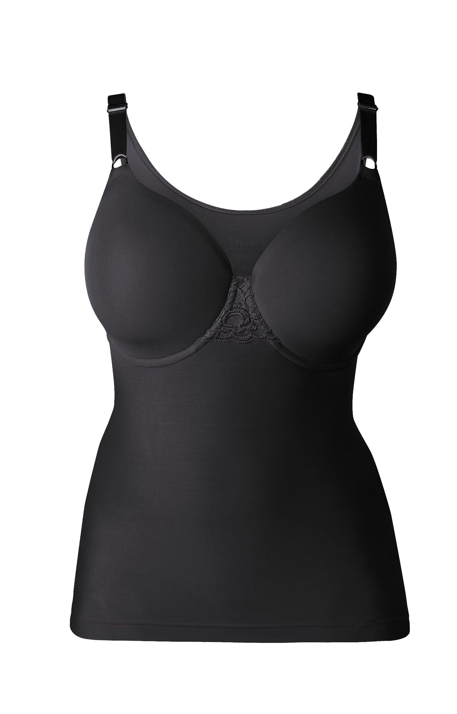 Shapeez Tankee Short: Back-Smoothing Bra Ultra-Comfortable Cami-Style  Underwire Foam-Cup, Black, X-Small, A at  Women's Clothing store
